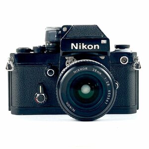 ニコン Nikon F2 フォトミック ブラック + Ai-S NIKKOR 28mm F2.8［ジャンク品］ フィルム マニュアルフォーカス 一眼レフカメラ 【中古】