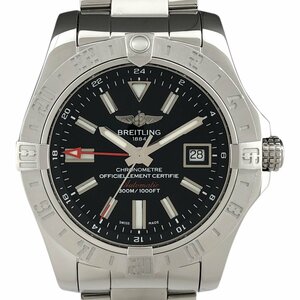 ブライトリング BREITLING アベンジャー 2 GMT A32390 腕時計 SS 自動巻き ブラック メンズ 【中古】