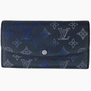 ルイ・ヴィトン Louis Vuitton ポルトフォイユ イリス パンチング 長財布 モノグラムマヒナ ネイビー M81177 レディース 【中古】