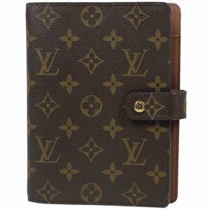 ルイ・ヴィトン Louis Vuitton アジェンダ MM 手帳カバー システム手帳 ビジネス モノグラム ブラウン R20105 レディース 【中古】