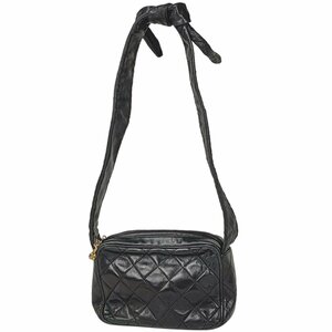 シャネル CHANEL ココマーク ショルダーバッグ マトラッセ ワンショルダー ショルダーバッグ レザー ブラック レディース 【中古】