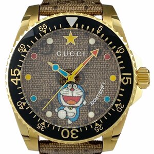 Gucci gucci diva doraemon ya136335 watch ss gp кожаный кварц коричневые мужчины [использовали]