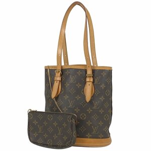 ルイ・ヴィトン Louis Vuitton プチ バケット PM ショルダーバッグ トートバッグ モノグラム ブラウン M42238 レディース 【中古】