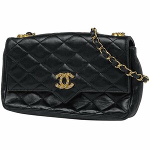 【ジャンク品】シャネル CHANEL ココマーク チェーン ショルダーバッグ マトラッセ マドモアゼル レザー ブラック レディース 【中古】