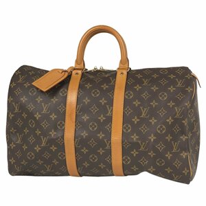 ルイ・ヴィトン Louis Vuitton キーポル 45 ハンドバッグ 旅行 ビジネス ボストンバッグ モノグラム ブラウン M41428 レディース 【中古】