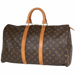 ルイ・ヴィトン Louis Vuitton キーポル 45 ハンドバッグ 旅行 出張 ビジネス ボストンバッグ モノグラム ブラウン M41428 レディース 中古