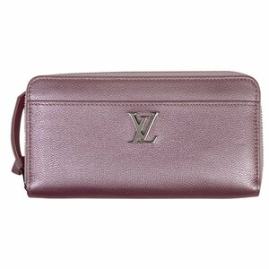 ルイ・ヴィトン Louis Vuitton ジッピー ロックミー メタリック 長財布 レザー クリスタルローズ M69812 レディース 【中古】