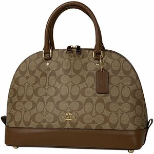  Coach COACH signature handbag handbag 2WAY shoulder bag handbag coating canvas F58287 lady's [ used ]