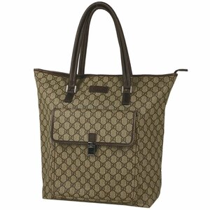 グッチ GUCCI GG柄 トートバッグ トートバッグ コーティングキャンバス ベージュ ブラウン 108832 レディース 【中古】