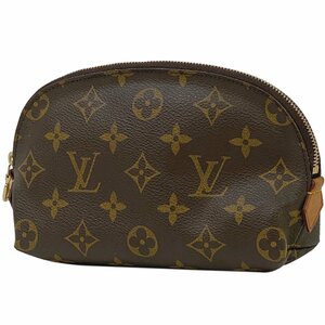 【ジャンク品】ルイ・ヴィトン Louis Vuitton ポシェット コスメティック メイク 化粧ポーチ モノグラム ブラウン M47515 レディース 中古