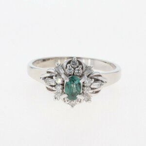  alexandrite te The Yinling g platinum ring mere diamond ring 11.5 number Pt900 alexandrite diamond lady's used 