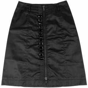  Prada PRADA double Zip skirt tight biju- bottoms skirt nylon lady's [ used ]