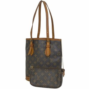 ルイ・ヴィトン LouisVuitton プチ バケット PM ショルダーバッグ バケツ型 トートバッグ モノグラム ブラウン M42238 レディース 【中古】