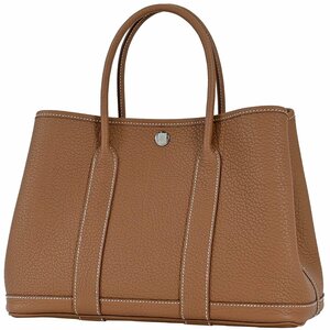 エルメス HERMES ガーデンパーティ TPM ハンドバッグ トートバッグ ネゴンダ ゴールド B レディース 【中古】