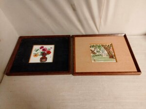 Art hand Auction Two old ceramic paintings, frames damaged, Artwork, Painting, others