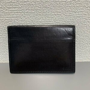 １円〜　DUNHILL ダンヒル　名刺入れ　黒　レザー　C1696