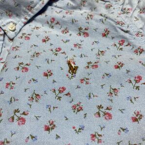 送料込 春夏物 ラルフローレン POLO RALPH LAUREN コットン 半袖 シャツ160 女の子 可愛い 淡いブルー 花柄の画像2
