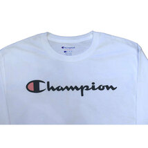 新品 M US限定 Champion Logo Tee White チャンピオン ロゴ 長袖 Tシャツ ホワイト 白_画像2