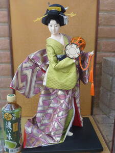日本人形/尾山人形■着物人形 花魁 芸者 舞妓■昭和レトロ　インテリア 　JAPAN置物■ケースなし