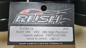 RUSH TIRE VR3 28X プリマウントタイヤ 3セット RU0861a AXON TC10/2 TC10/3 ヨコモ YOKOMO BD11 BD12 タミヤ TA08R TRF420X MTC2 XRAY