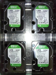 Western Digital 1TB SATA ハードディスク HDD SATA WD10EADS WD Green 正常品 4台セット