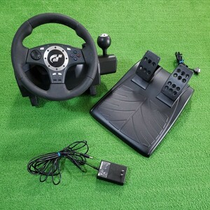 PlayStation2 PS2 Logitech ロジテック E-UJ11 Driving Force PRO ハンドル コントローラー ドライビングフォース コントローラ 