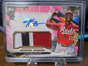 2023 Topps Inception Hunter Greene Patch Auto Magenta /75　3色パッチ！