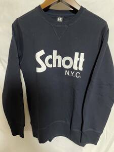 【新品送料無料】 M サイズ Schott × RUSSELL ATHLETIC スウェット ネイビー