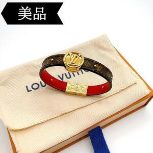 * Louis Vuitton * monogram / brass re/LV Circle / reversible / brand 