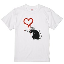 バンクシーTシャツ【ラブラット】おもしろTシャツ　ネタTシャツ_画像1