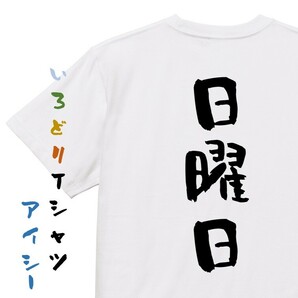 ネタ系半袖Tシャツ【日曜日】おもしろTシャツ　ネタTシャツ