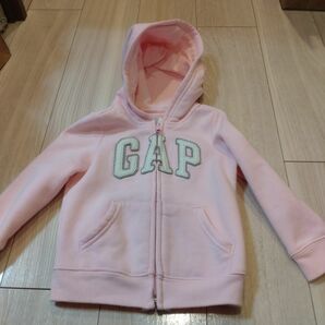 GAP ジップアップパーカー キッズピンク95cm