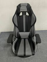 AKRACING/エーケーレーシング ゲーミングチェア 極坐 V2 グレー eスポーツ リモートワーク PUレザー 中古家具 店頭引取歓迎 R7880_画像2