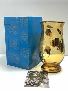 Art hand Auction [Unbenutzt] Egermann Gold bemalte Vase Böhmisches Glas Hergestellt in der Tschechischen Republik Egermann Glas Gold bemalte Vase Handgefertigt ●BOHEMIA GLASS, Möbel, Innere, Interieur-Zubehör, Vase