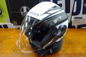 VISION　ジェットヘルメット　マットホワイト/マットブラック　サイズ57-60㎝
