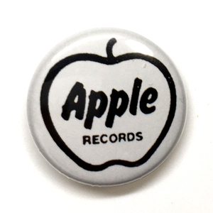 25mm 缶バッジ Apple Records 黒 アップル Beatles Badfinger Billy Preston