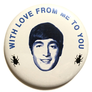 デカ缶バッジ 58mm The Beatles With Love From Me To You John Lennon ビートルズ ジョンレノン