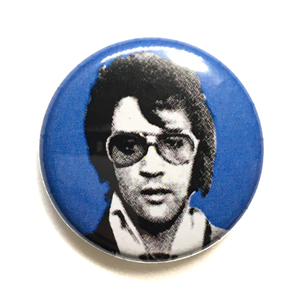 25mm 缶バッジ Elvis Presley エルビスプレスリー King Of Rock Mug Shot 50's Rock ’n’ Roll