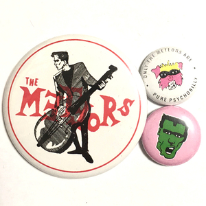 デカ缶バッジ 3個セット The Meteors メテオーズ PsychoBilly Rockabilly ロカビリー Punk パンク ガレージパンクGarage Punk