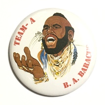 デカ缶バッジ 58mm Mr.T　特攻野郎Aチーム コング B.A BARACUS バカラス_画像1