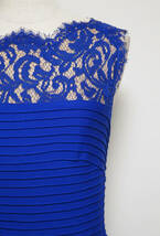 TADASHI SHOJI　タダシショージ　ROYAL BLUE & BEIGE　ワンピース　「S 」/ ９号程度_画像7