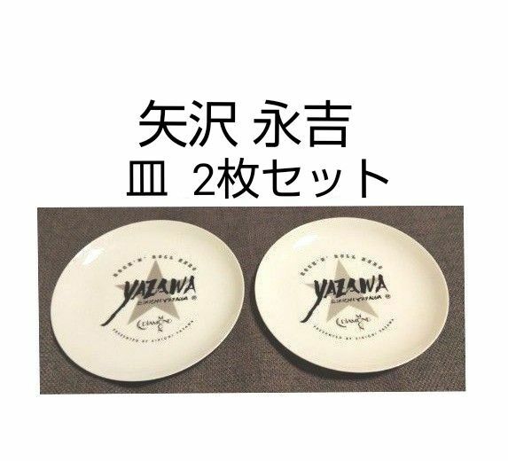 矢沢永吉　お皿 ・ プレート　２枚セット　ダイヤモンドムーン　※箱なし　EIKICHI　YAZAWA　皿　陶器　ヤザワ　送料無料