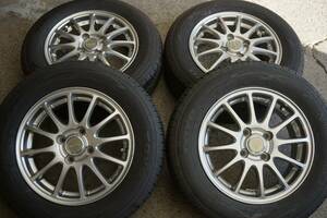 深溝８分～ 2020年製 TOYO NANOENERGY3+ 175/70R14 ECO FORME 5.5J +42 PCD100 ヤリス ヴィッツ シエンタ カローラ フィット *458n