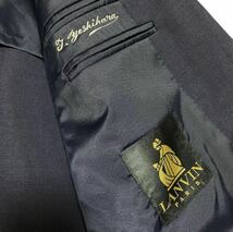 希少XLサイズ！　LANVIN PARIS ブレザー ダブルブレスト テーラードジャケット ネイビー ウール ランバン 銀ボタン　1円スタート_画像5