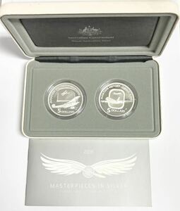 Австралия Silver Coin 2008 2 типа, летающие через авиационную серебряную Profcoin