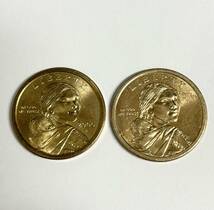 アメリカ 記念硬貨 リバティ イーグル 2000 P 1ドル ONE DOLLAR コイン ２枚_画像1