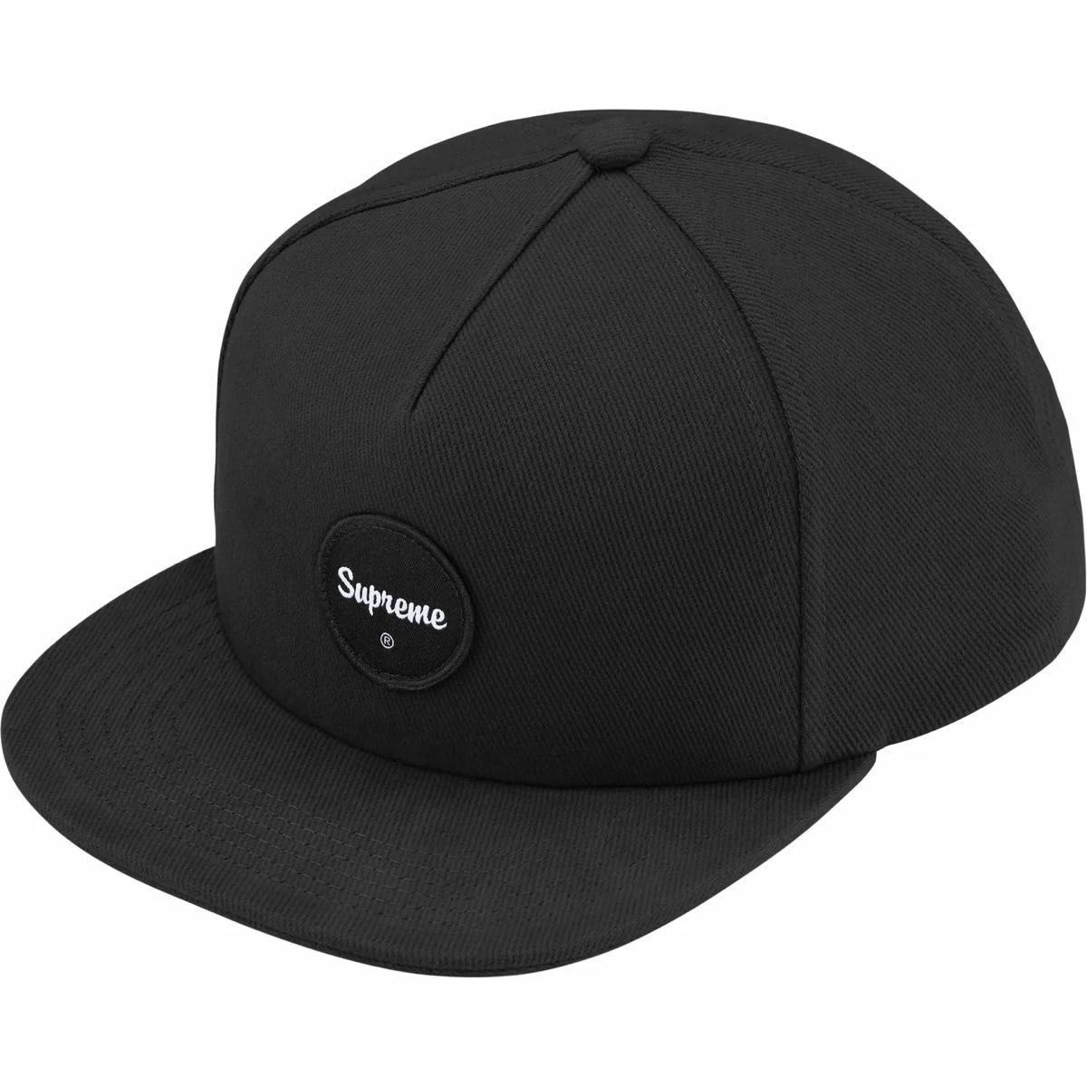 Supreme Twill Patch 5-Panel Cap BLACK シュプリーム ツイル