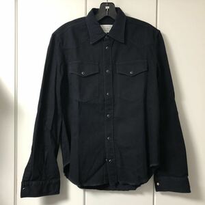 メゾンマルジェラ maison margiela シャツ 44 ネイビー