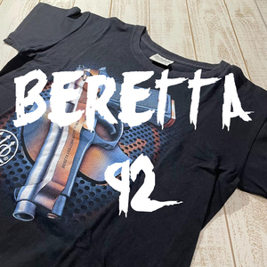 [Beretta 92] Beretta 92 big print lady's T-shirt XL size 