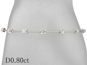  diamond /0.80ct design bracele K18WG